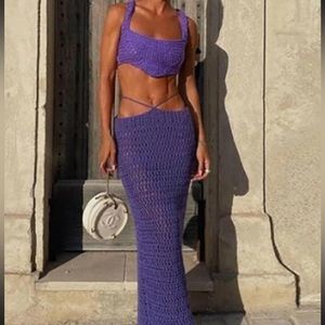 crochet skirt and top